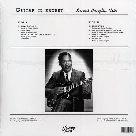 Ernest Ranglin Guitar in Ernest Clear Colored Vinyl Record Jazz Album LP - Picture 2 of 6